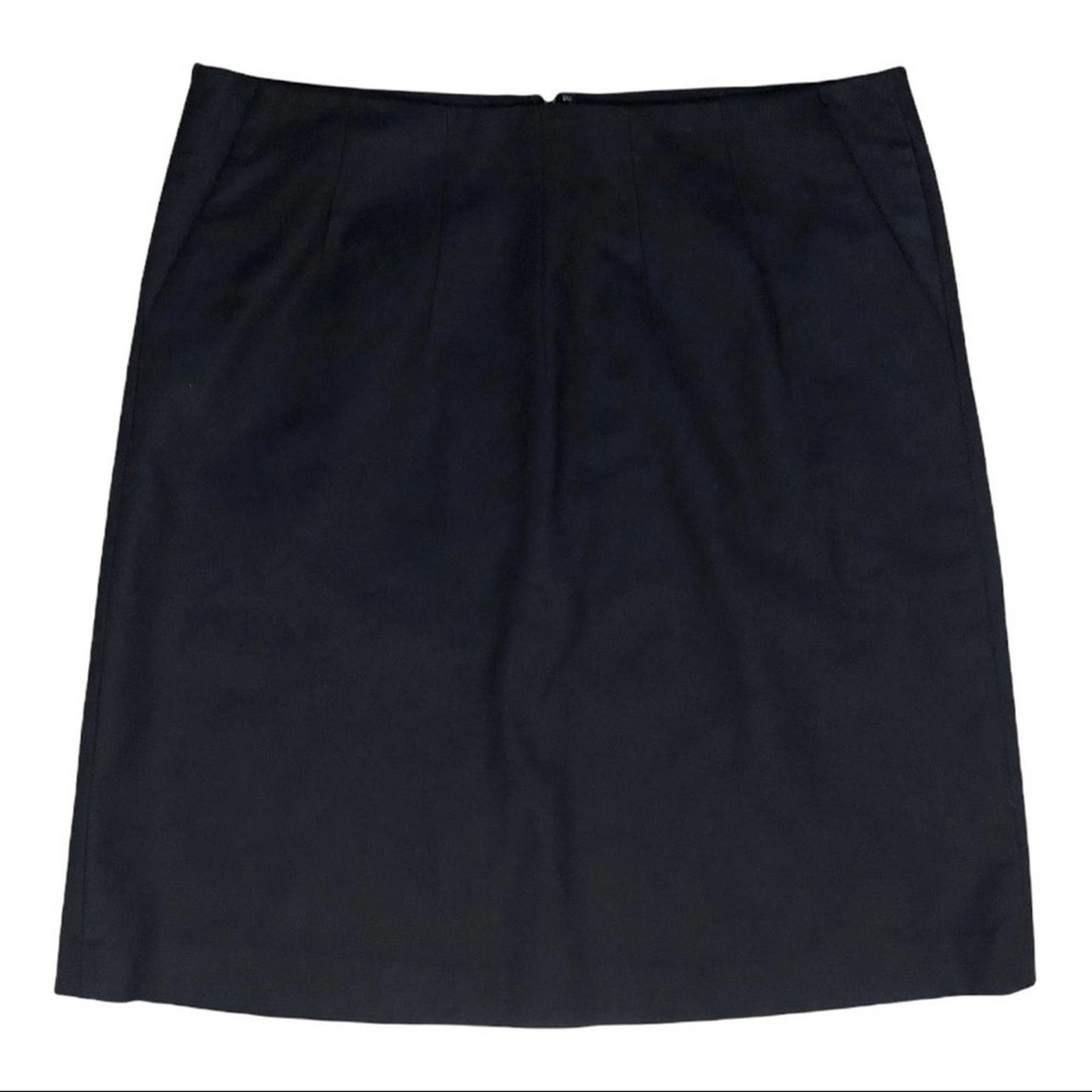 Banana Republic Black A-line Stretch Mini Skirt Size 10 With Pockets Hidden Zip